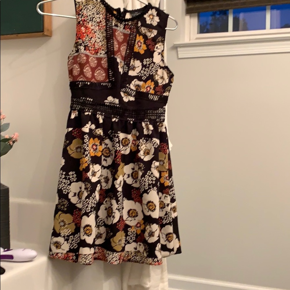 Topshop Floral Patchwork Prairie Dress Sundress 0